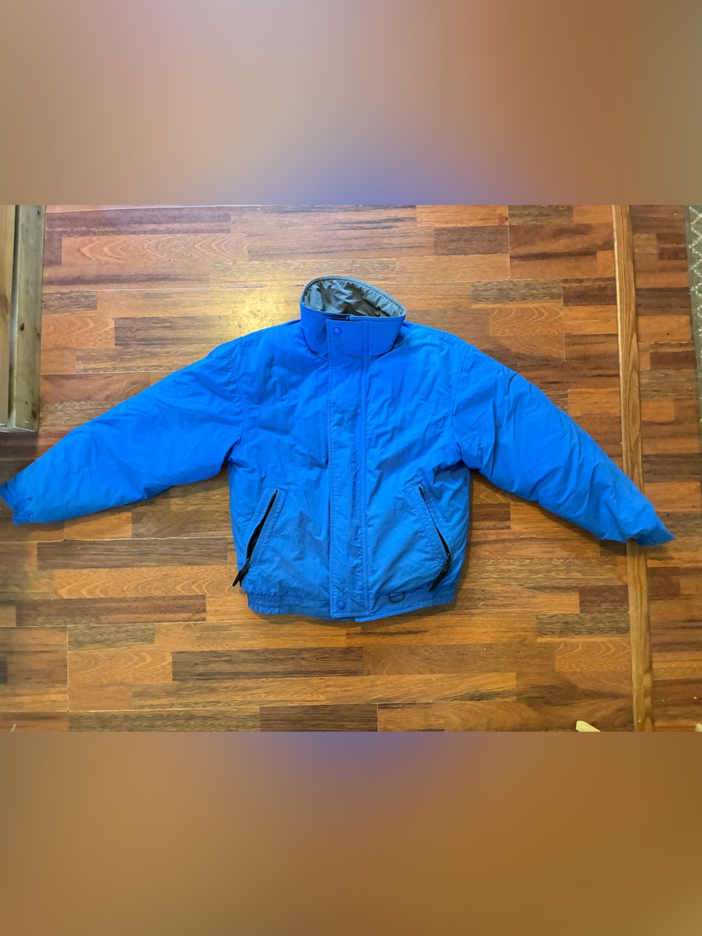 Vintage Men’s Eddie Bauer Bright Blue Puffer Jacket- Goose Down